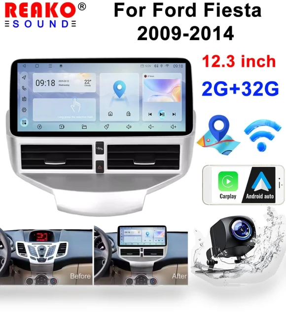 12.3-inch Touchscreen Wireless Carplay — Stereo Receivers, Reakosound