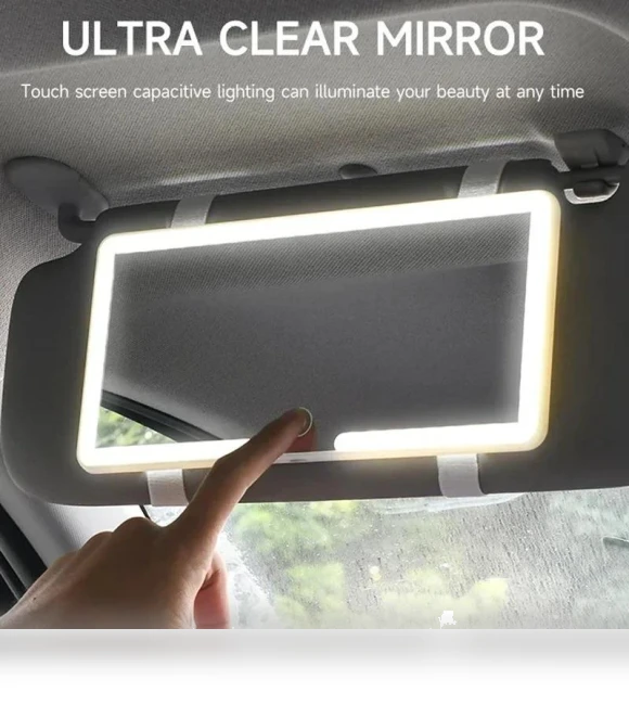 Car Sun Visor with LED Touch Screen and Makeup Mirror — Visor, EnjoyGoods
