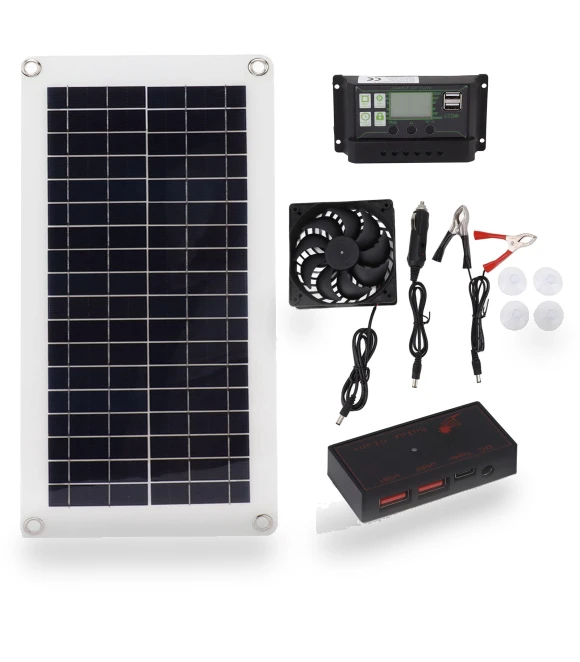 Solar Panel Fan Kit with 30A Controller — Solar Charging Solutions, Vestidos