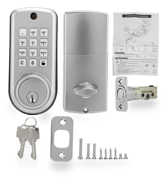 Adjustable Latch Smart Keyboard Password Anti-Theft Electronic Door Lock — Locks, GoolRC