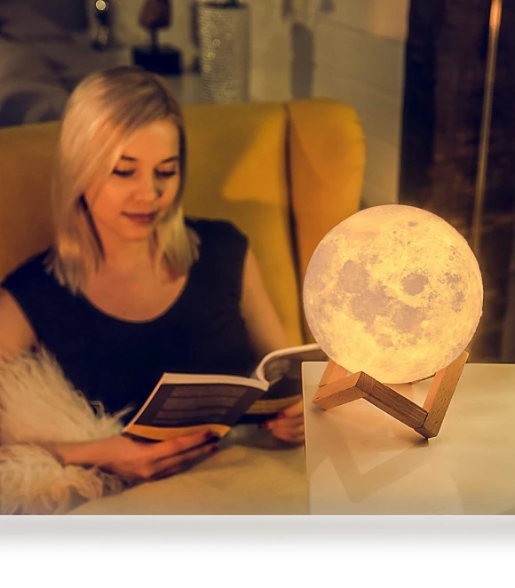 3D Moon Light Lamp — Lamps & Shades, Navya Krafts