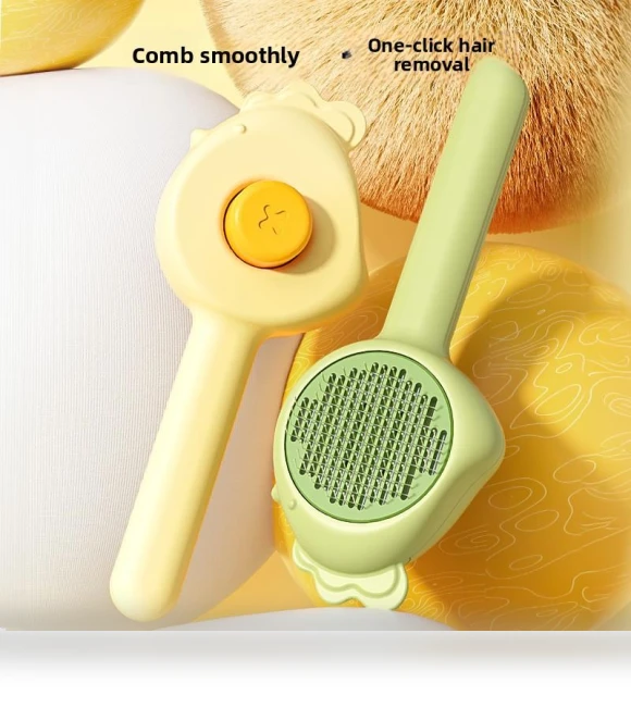 Animal Shape Self-cleaning Needle Comb — Combs, Smart Pet Supplies