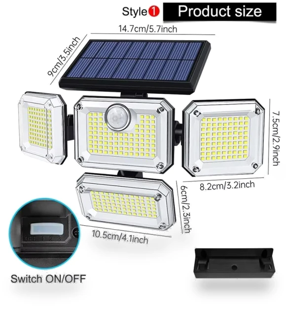Solar Light Outdoor LED Integrated Super Bright Motion Sensor — Outdoor Security & Flood Lighting, AutoSphere