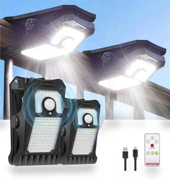 Solar Security Smart Motion Lights — Outdoor Security & Flood Lighting, LIUXING Fire Solar Lamp