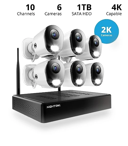 10 Channel Bluetooth Video Home Security Camera System — Smart Home Security, Night Owl