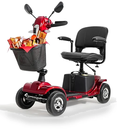4 Wheel Mobility Scooter with Lights & Rearview Mirror — Electric Self-Balancing Scooters, VERPAL