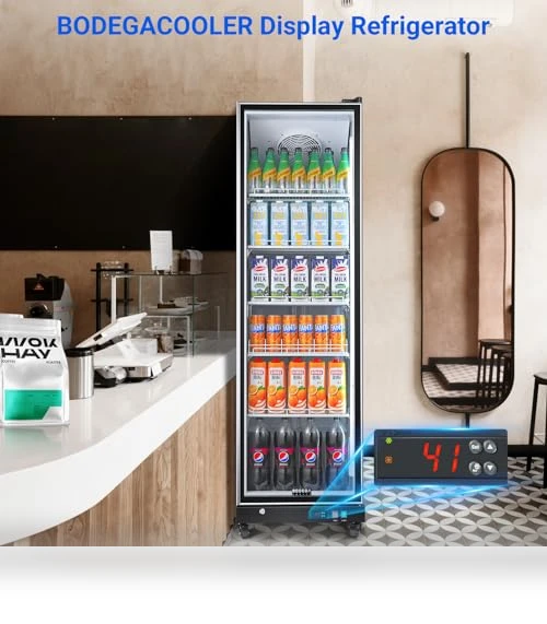 Commercial Beverage Refrigerator with Glass Door — Mini Fridges, BODEGA