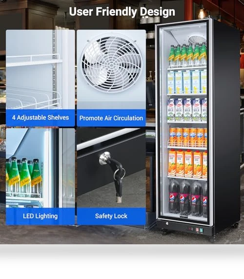 Commercial Beverage Refrigerator with Glass Door — Mini Fridges, BODEGA