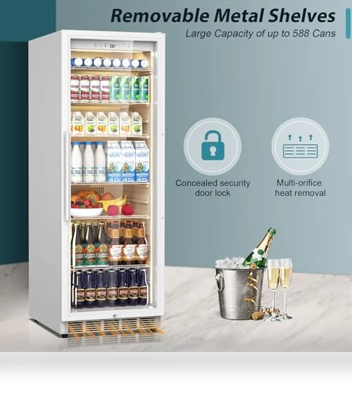 Commercial Refrigerator with Glass Door Display — Drink Coolers, Tylza