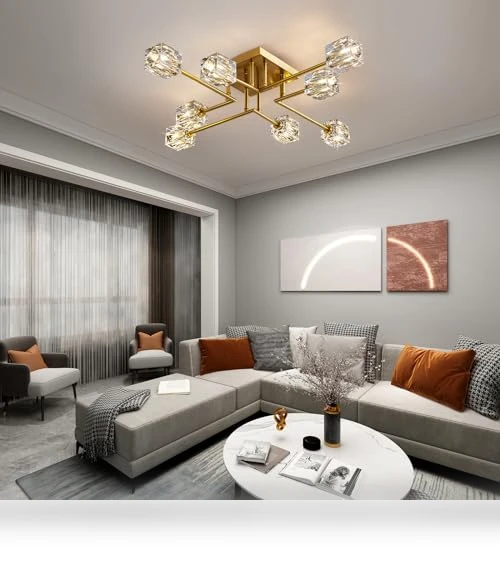 Crystal Ceiling Light — Chandeliers, OKES