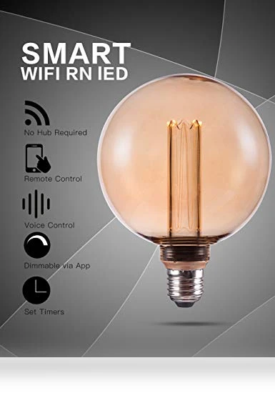 Decorative Round LED Light Bulb — Incandescent, Harwez