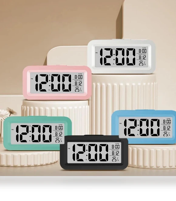 Digital LCD Alarm Clock with Calendar — Alarms & Clocks, Daily necessities-V