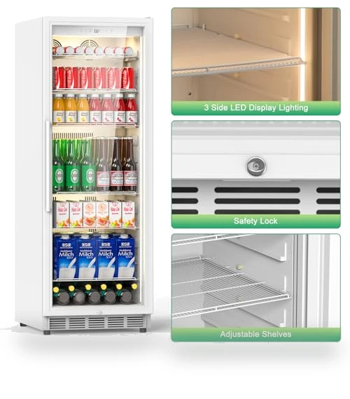 Display Beverage Fridge with Glass Door — Drink Coolers, Velivi
