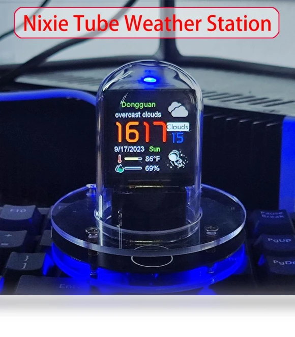 DIY Cyberpunk Style Smart Wifi Glow Tube Clock — Clocks, Daily necessities-V