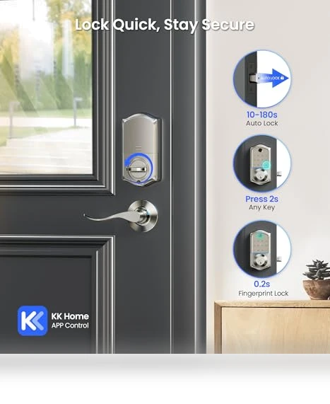 Fingerprint Smart Lock with Lever Handles — Smart Home Security, Veise