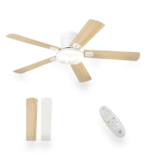 Low Profile Ceiling Fan with Light and Remote — Ceiling Fan Lighting Solutions, AUTELO