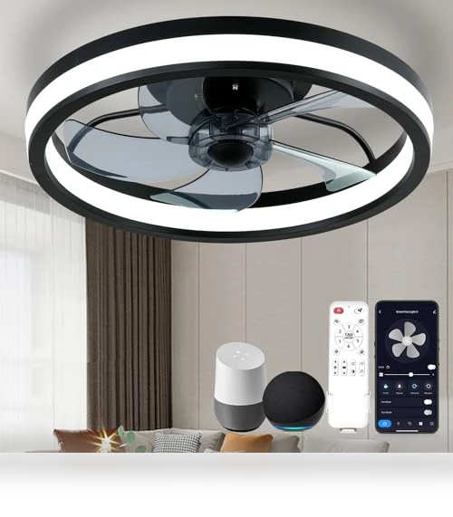 Smart Bladeless Ceiling Fan With Light — Ceiling Fan Wall Controls, YeetFerret
