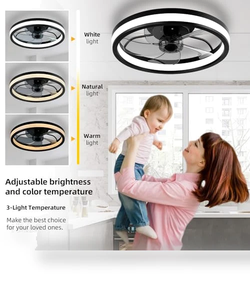 Smart Bladeless Ceiling Fan With Light — Ceiling Fan Wall Controls, YeetFerret