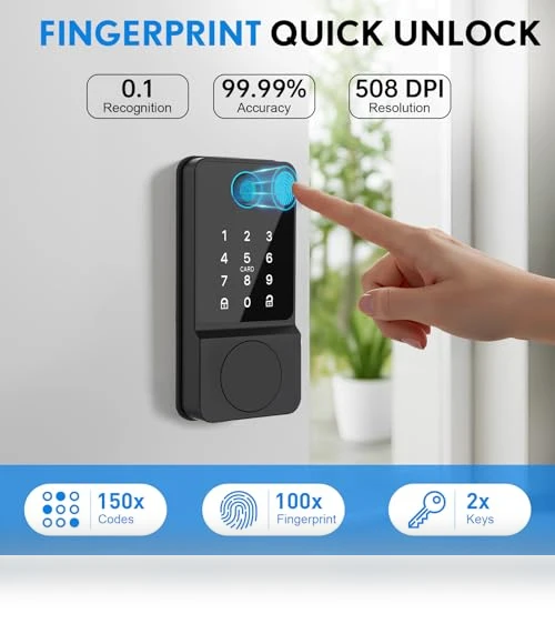 Smart Door Lock Keyless Entry — Biometric Security, Mutak