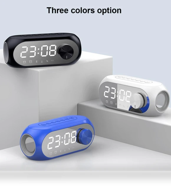 Smart LED Alarm Clock with FM Radio and Bluetooth Speaker — Clock Radios, Daily necessities-V