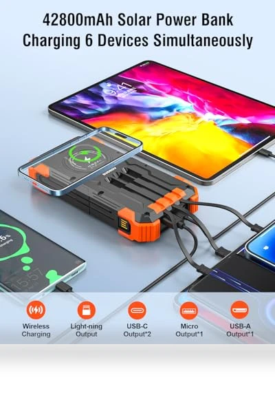Solar Charger Power Bank — Chargers