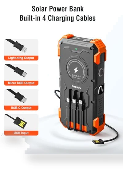 Solar Charger Power Bank — Chargers