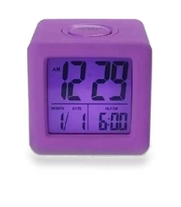 Square Silicone Alarm Clock with LCD Display — Alarms & Clocks, Daily necessities-V