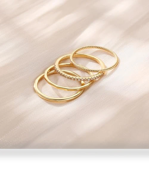 Thin Stackable Rings for Women — Stacking, MILACOLATO