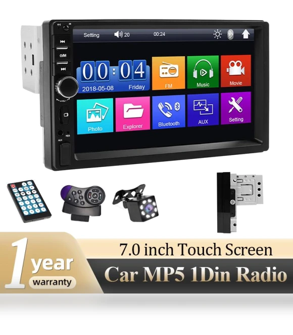 7-inch 1 Din Car Radio MP5 Multimedia Player — Stereo Receivers, JOHO - CarGear