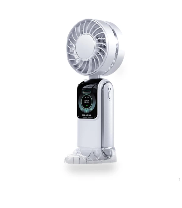 Adjustable Speed Silent Desk Fan with LED Display — Portable Cooling Solutions, Quality Life