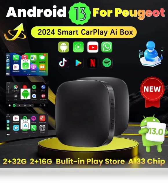 Car AI Box Wireless Adapter for Carplay Android Auto — Car Installation Essentials, JOHO