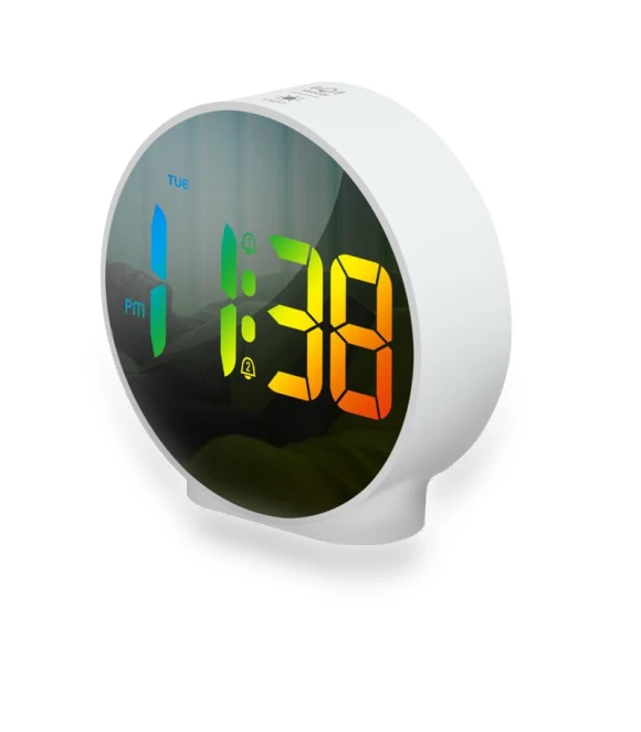 Colorful Mini Digital Alarm Clock with Weekday Display — Alarms & Clocks, TOP-MALL-001