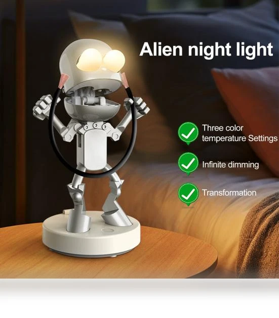 Cute Cartoon Robot LED Night Light — Night Lights, Aolifu