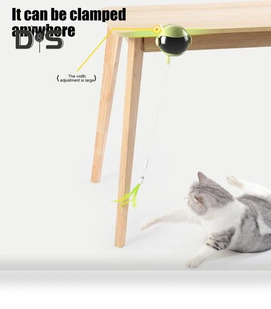 Electric Hanging Cat Toy with Feathers — Cat Playthings, Kitty Cat House