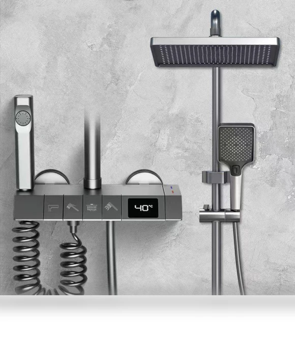 Smart Digital Display, Handheld Shower Set with Amplifier Function — Accessory Sets, WoW Home