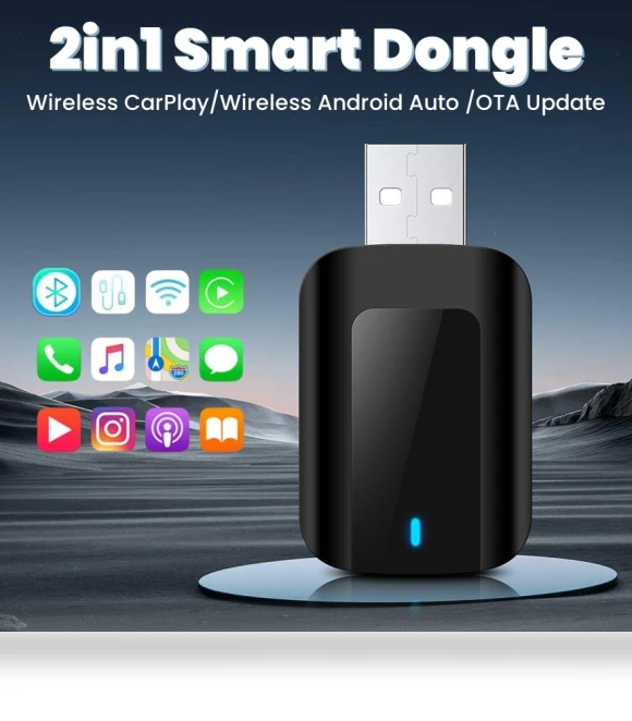 Wireless Carplay Android Auto 2-in-1 Smart Dongle — Phone Accessories, JOHO - CarGear