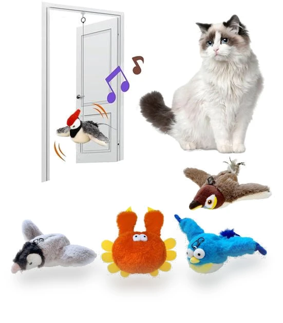 Interactive Chirping Bird Toy for Cats — Cat Playthings, I love My Pet