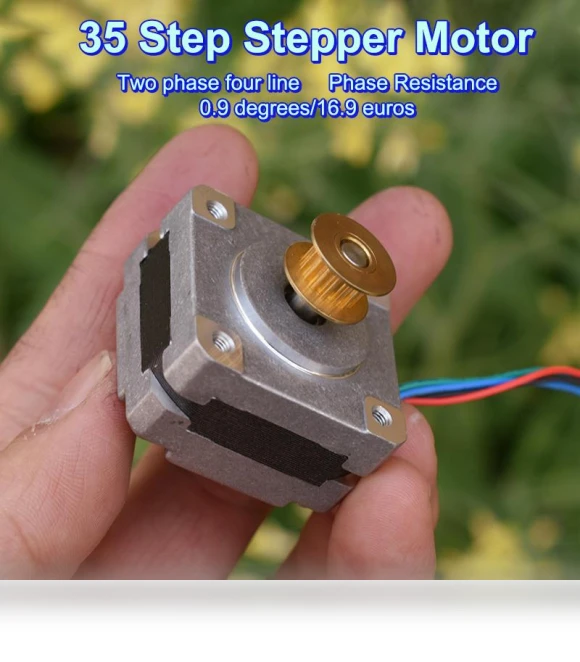 Small 35mm 2-phase 4-wire stepper motor with dual ball bearing 5mm shaft — 3D Printer Motors, BagFashion