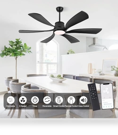 Smart Ceiling Fan with Light — Overhead Lighting, LEDLUX
