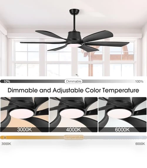 Smart Ceiling Fan with Light — Overhead Lighting, LEDLUX
