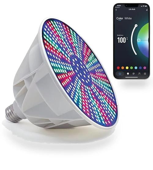Smart LED Color Changing Pool Light Bulb — LED, Life-Bulb