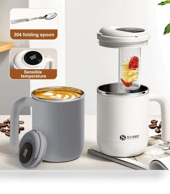 Smart Thermal Coffee Mug with Tea Infuser — Beverage Warmers, DC-HOME-3