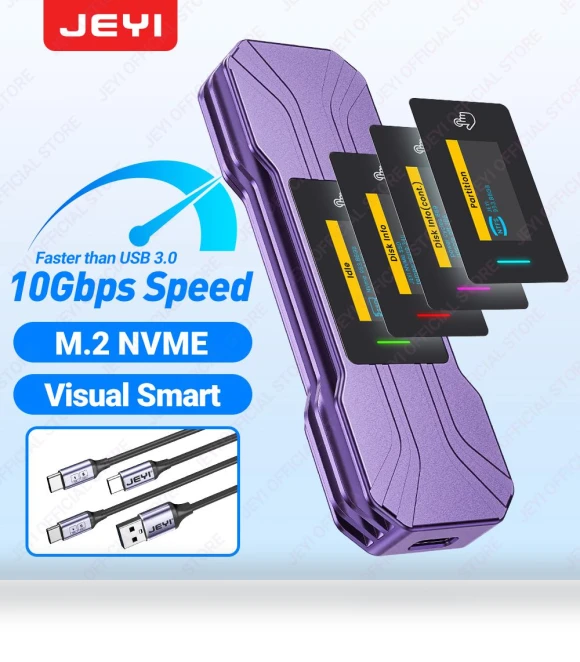 Visual Smart M.2 NVMe SSD Enclosure — Enclosures, JEYI