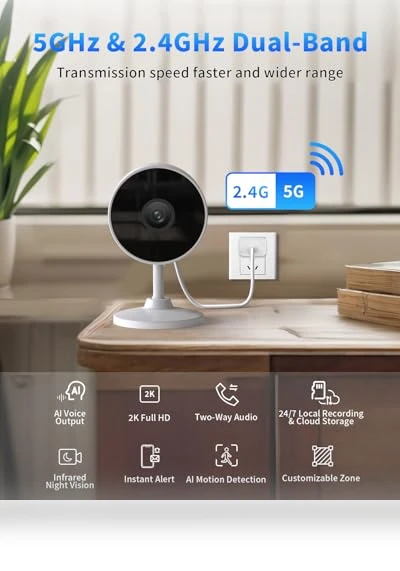 2K Indoor Security Camera — Baby Monitors, Mysight