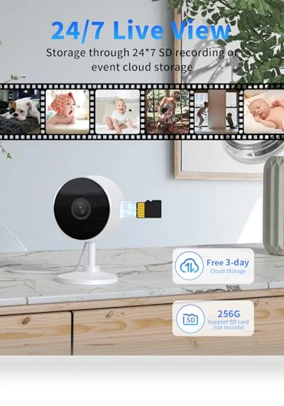 2K Indoor Security Camera — Baby Monitors, Mysight