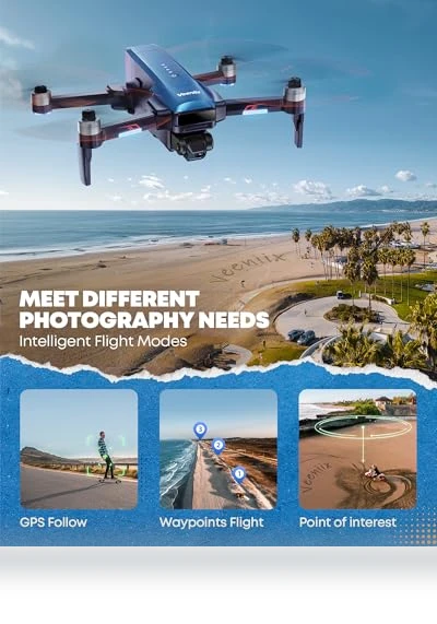 4K Professional Drone with Gimbal & EIS — Drones & UAV Technology, Veeniix
