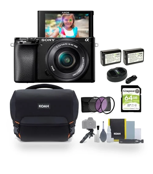 APS-C Mirrorless Interchangeable-Lens Camera with 16-50mm Lens Bundle — Mirrorless Cameras, Sony