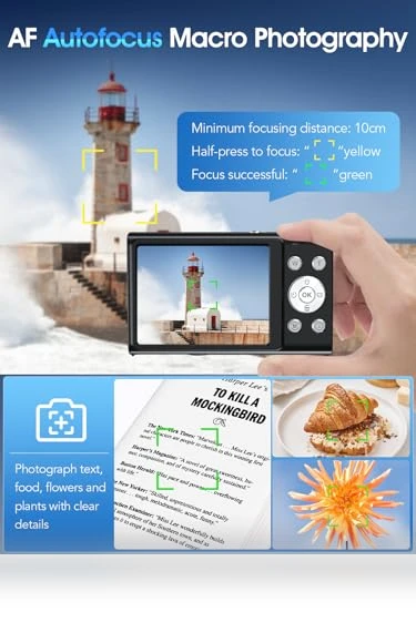 Autofocus 4K Vlogging Camera — Compact Digital Cameras, Lecnippy