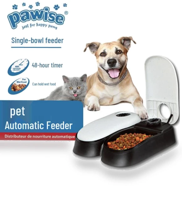 Automatic Pet Food and Water Dispenser with Timed Lid — Automatic Feeders, TrendVibeCN
