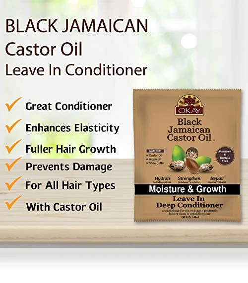 Black Jamaican Castor Oil Leave-In Conditioner — Hair Nourishing Oils, OKAY
